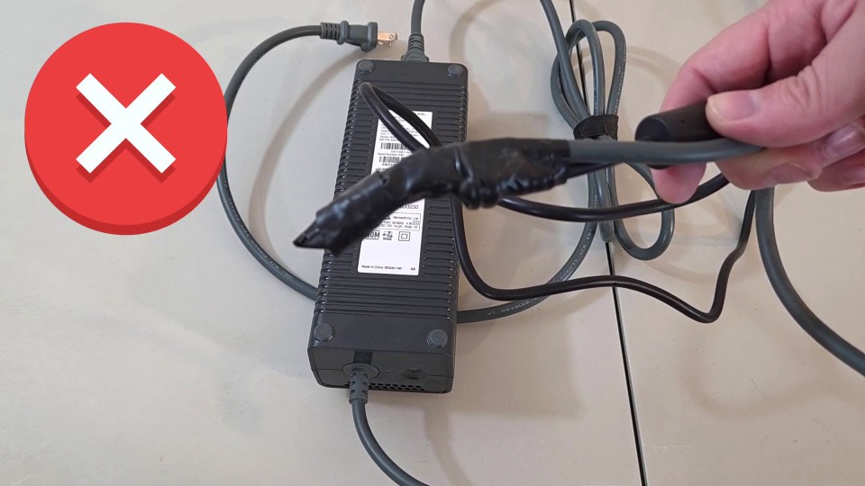 spliced xbox one power adapter