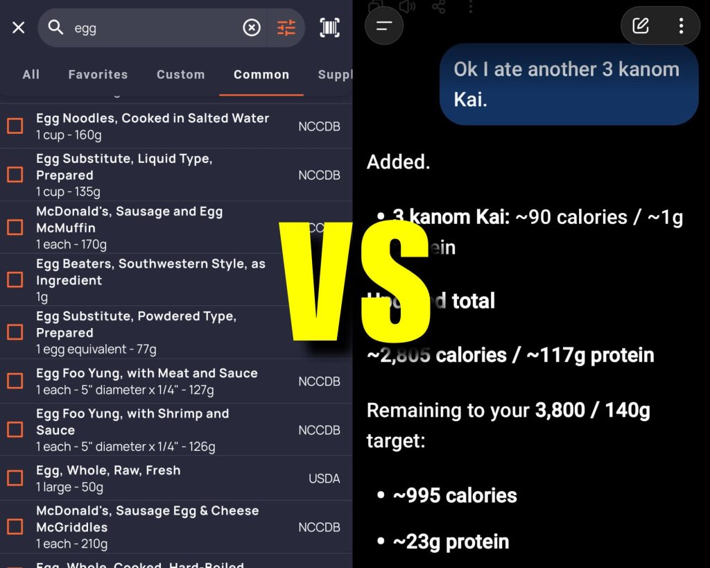 Calorie app tracking versus AI calorie tracking
