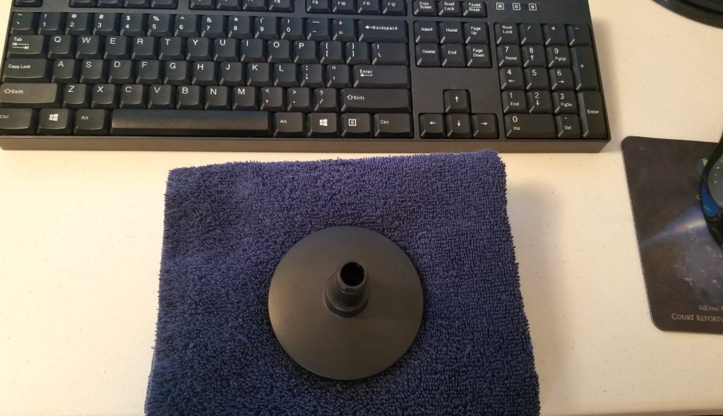 Microphone placed on additional padding