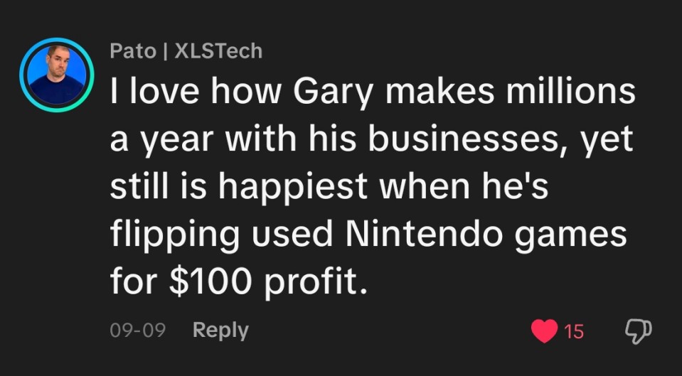 Commenting on a Gary Vee post